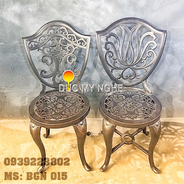 Bàn Ghế Hợp Kim Nhôm Đúc Ngoài Trời Đẹp Giá Rẻ - Khách Sạn Gia Đình BGN015