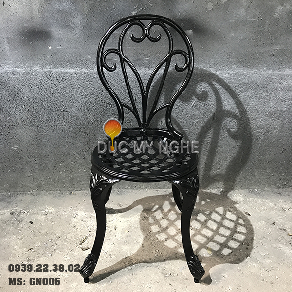 Ghế Nhôm Đúc Cafe Sân Vườn Gia Đình Ngoài Trời Sơn Giả Cổ Đồng GN005